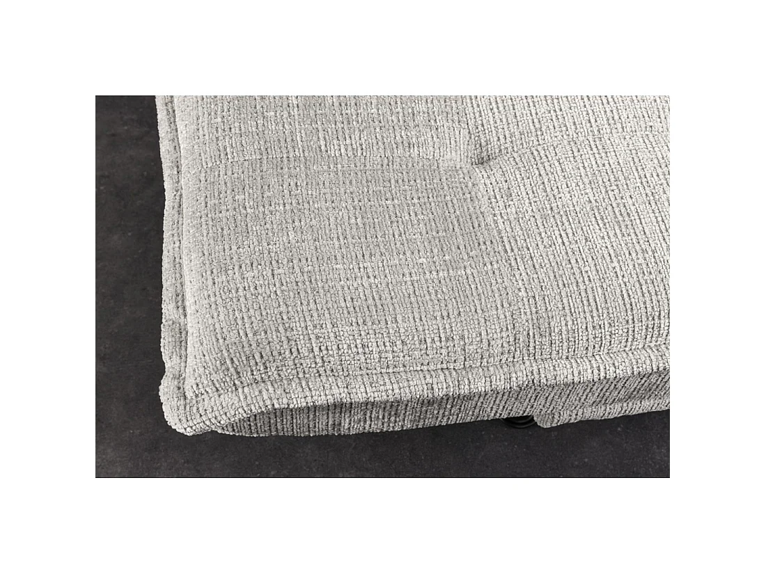 Canapé droit convertible SERENO blanc – Canapé-lit 3 places en tissu chenille