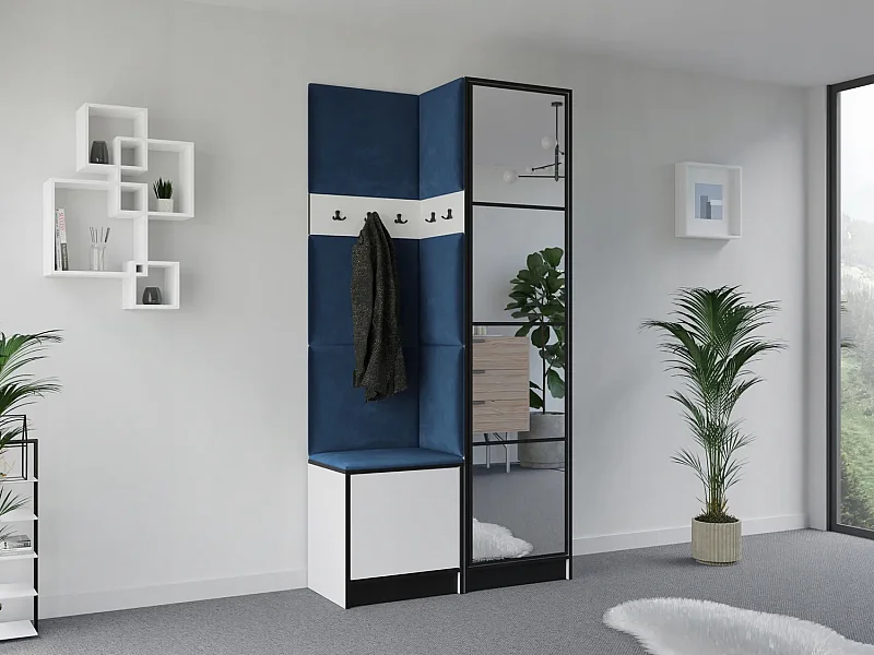 Garderobe EDEN 11 – Weiß + Blau