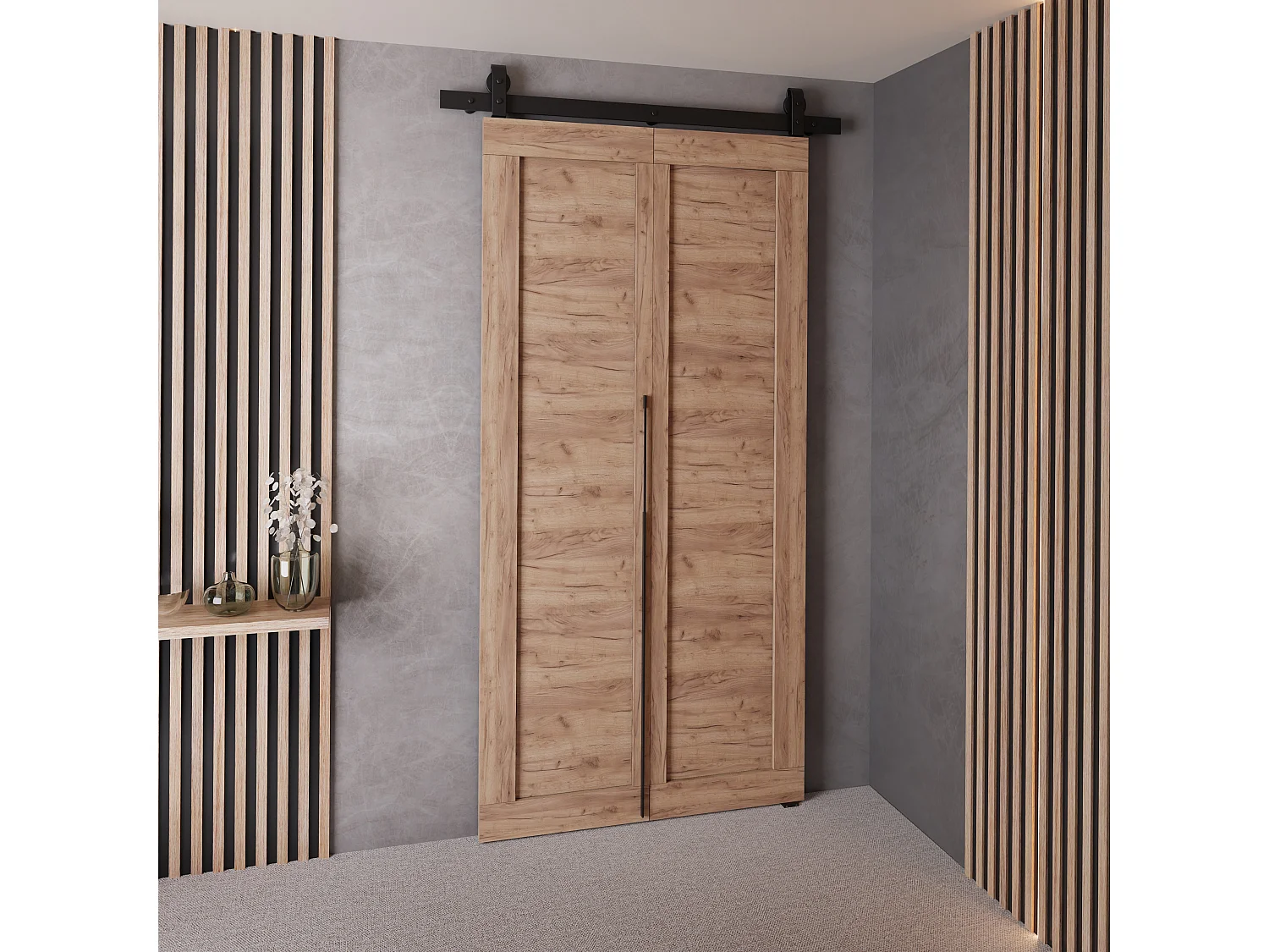 Portes coulissantes QUDIO M1 chêne craft doré 80