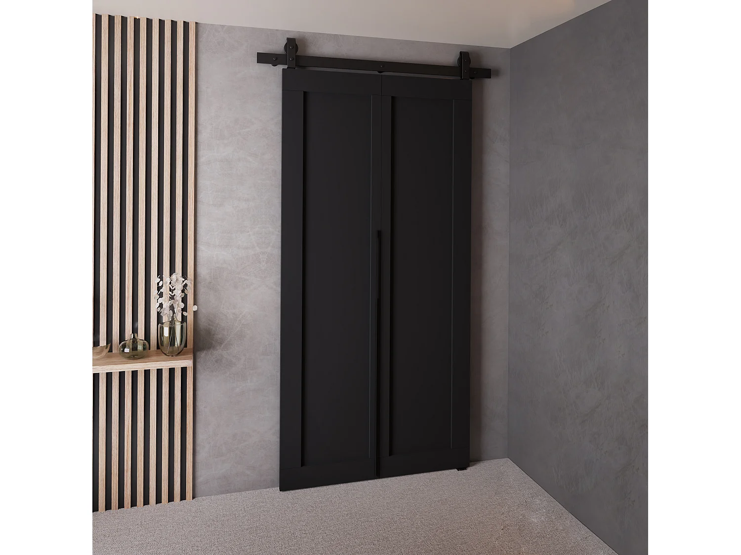 Portes coulissantes QUDIO M1 noir 80