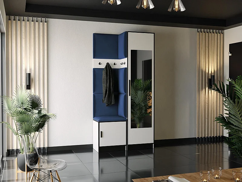 Garderobe ROJ 11 Weiß + Blau