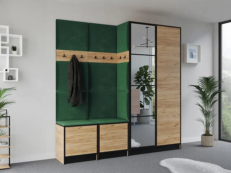 Garderobe EDEN 21 Eiche Craft Gold + Grün