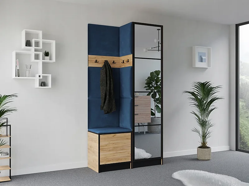 Garderobe EDEN 11 – Eiche Craft Gold + Blau