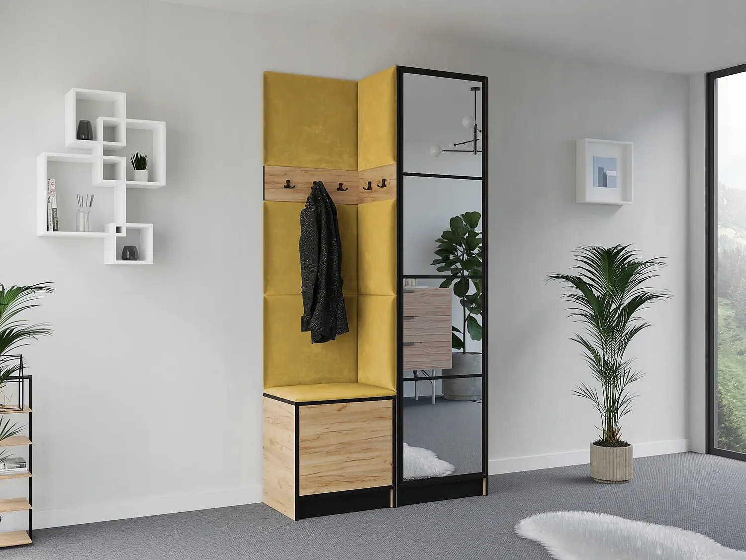 Dressing EDEN 11 – Chêne Craft Doré + Jaune