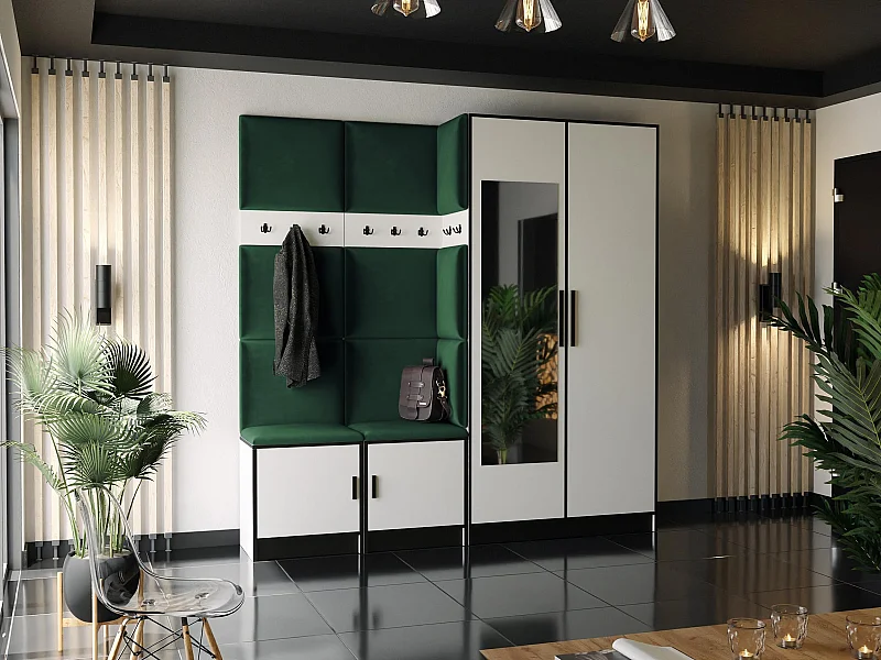 Garderoba ROJ 21 Biały + Zielony