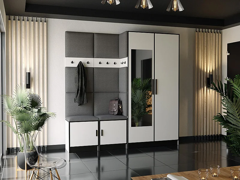 Vestiaire ROJ 21 blanc + gri