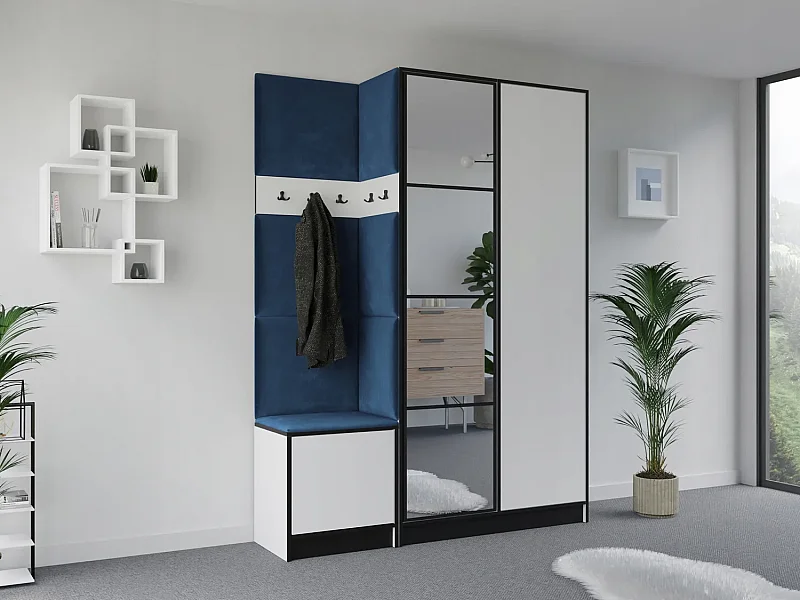 Garderobe EDEN 13 – Weiß + Blau