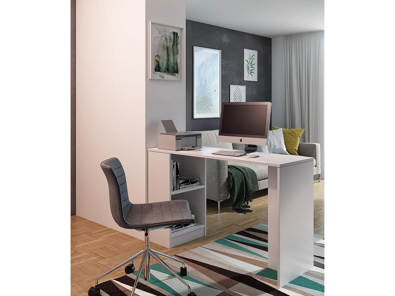 Bureau B-2 blanc white