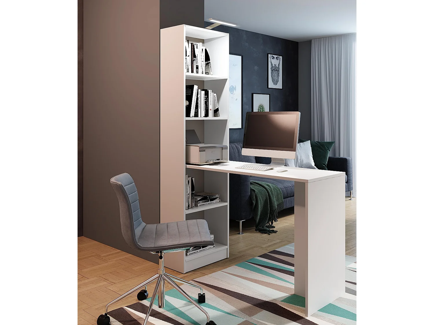 Bureau Mateo B-1 blanc