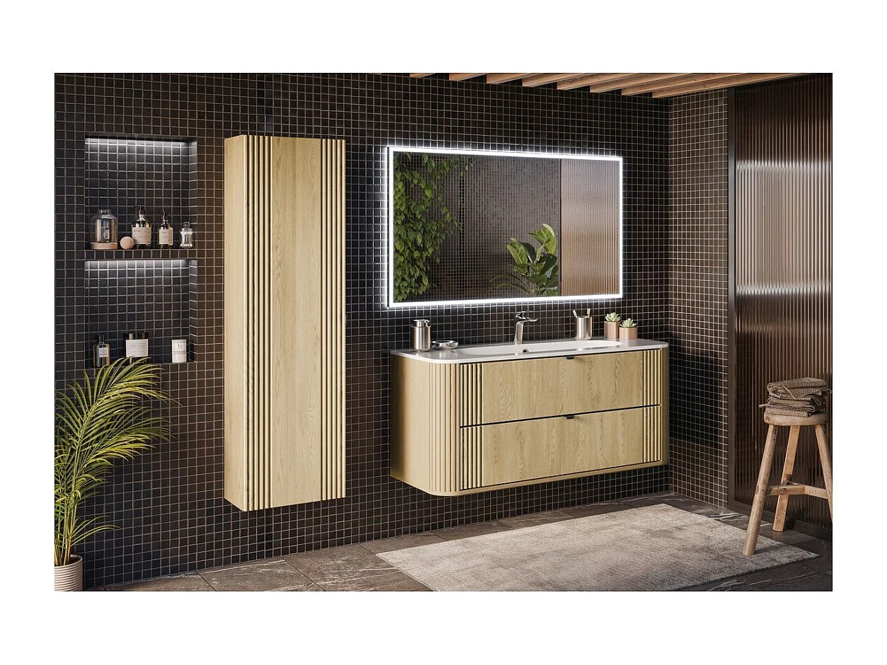 Badezimmer-Set KORI: Unterschrank 120cm + Einbauwaschbecken