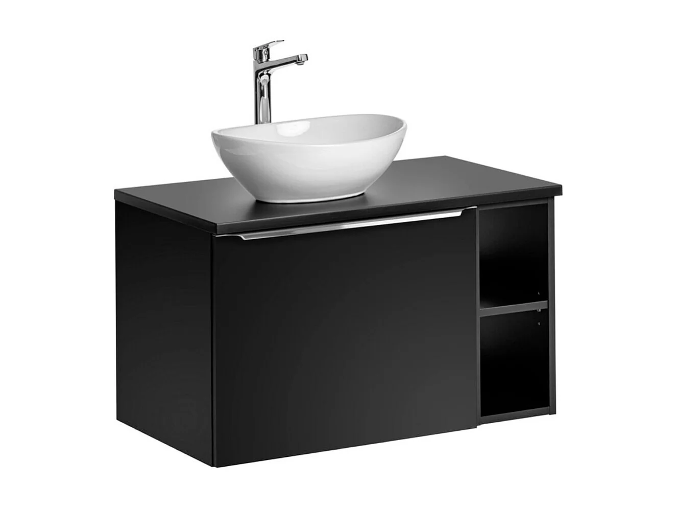 Ensemble de salle de bain VANTA : meubles sous vasque 80cm + plan pour vasque + vasque à poser