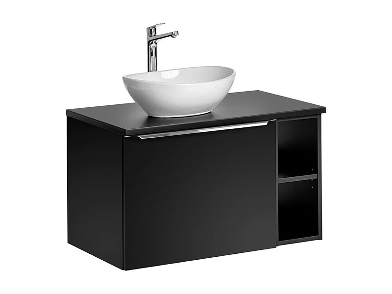 Ensemble de salle de bain VANTA : meubles sous vasque 80cm + plan pour vasque + vasque à poser