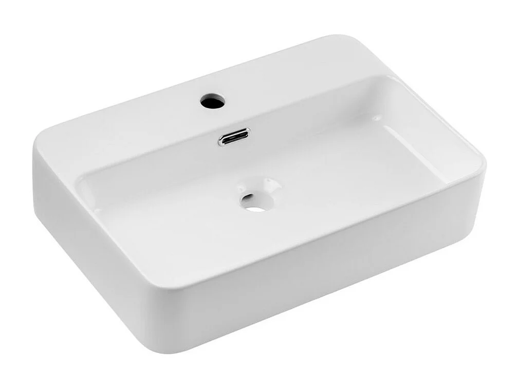 Ensemble BRAZZA : meubles sous vasque à tiroirs 100cm avec panier à linge + plan pour vasque + vasque à poser rectangulaire