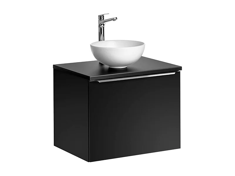 Ensemble de salle de bain VANTA : meuble sous vasque 60cm + plan pour vasque + 1 vasque blanche à poser