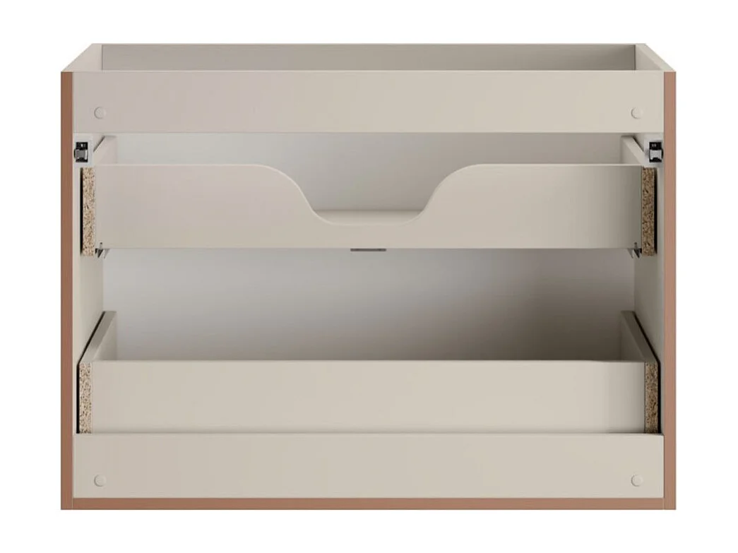 Ensemble de salle de bain BRAZZA : meubles sous vasque 120cm avec panier à linge intégré + plan pour vasque + vasque à poser