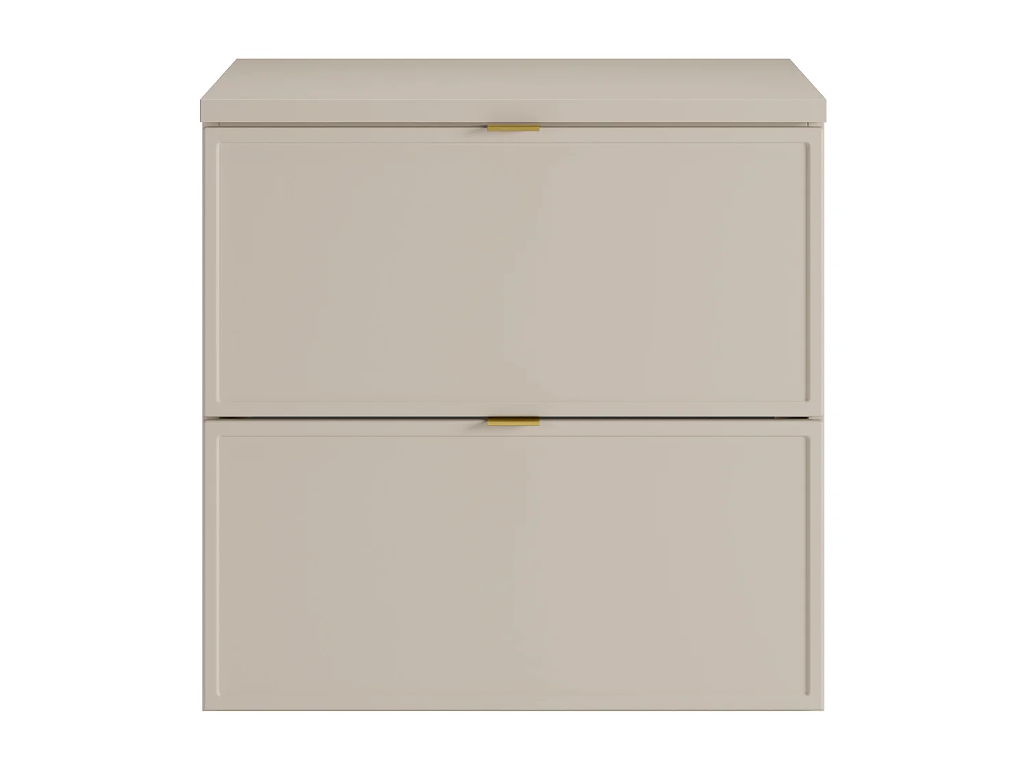Meuble sous vasque suspendu avec planche - Beige - 60 cm - ONDIL