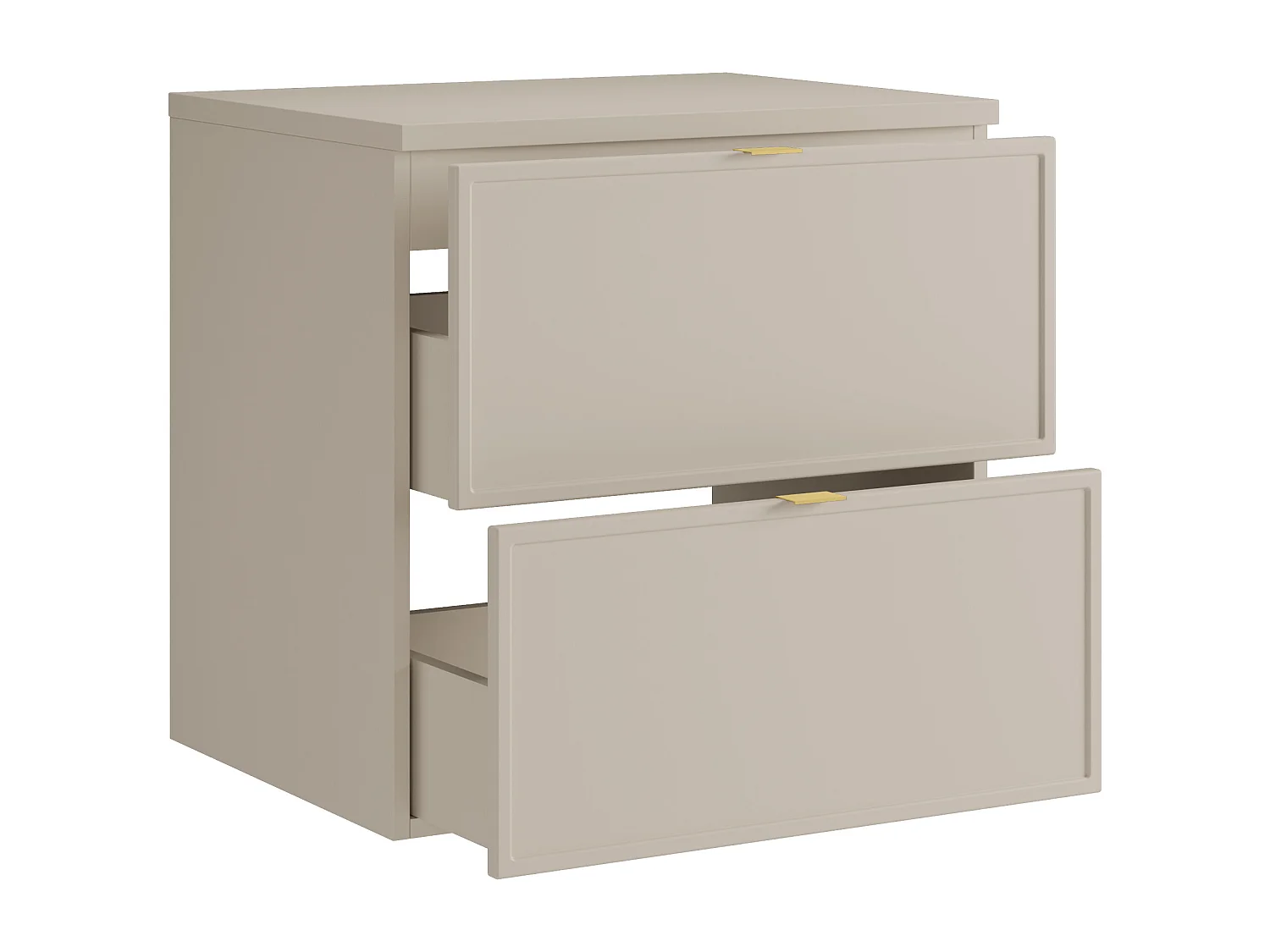 Meuble sous vasque suspendu avec planche - Beige - 60 cm - ONDIL
