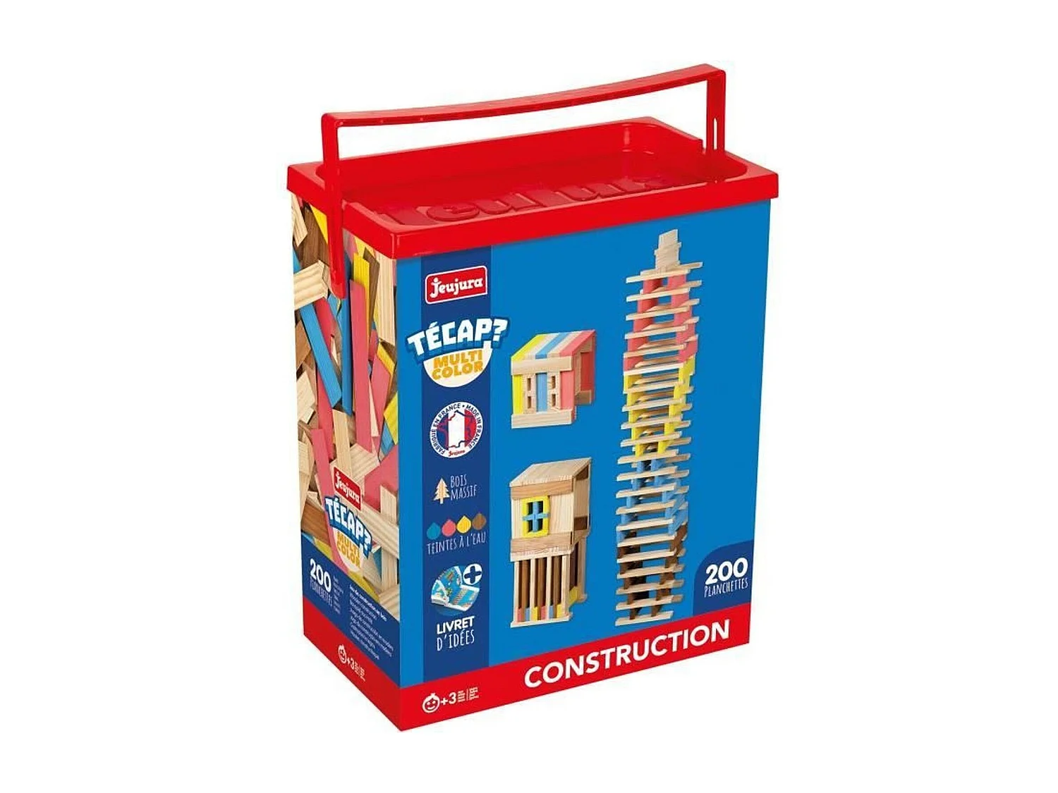 Balans- en bouwspel Técap 200 houten stukken in multicolor voor kinderen vanaf 3 jaar