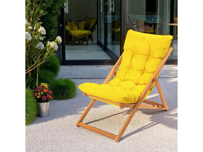 Chilienne jaune confort - pliante, inclinable SORA