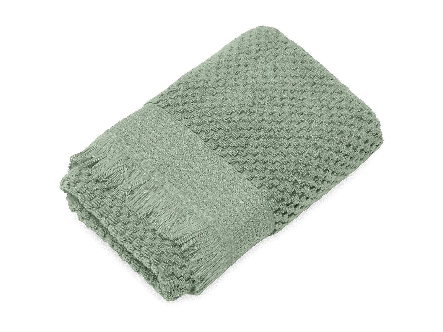 Serviette de toilette micro-coton 50x90 cm TETHYS vert olive
