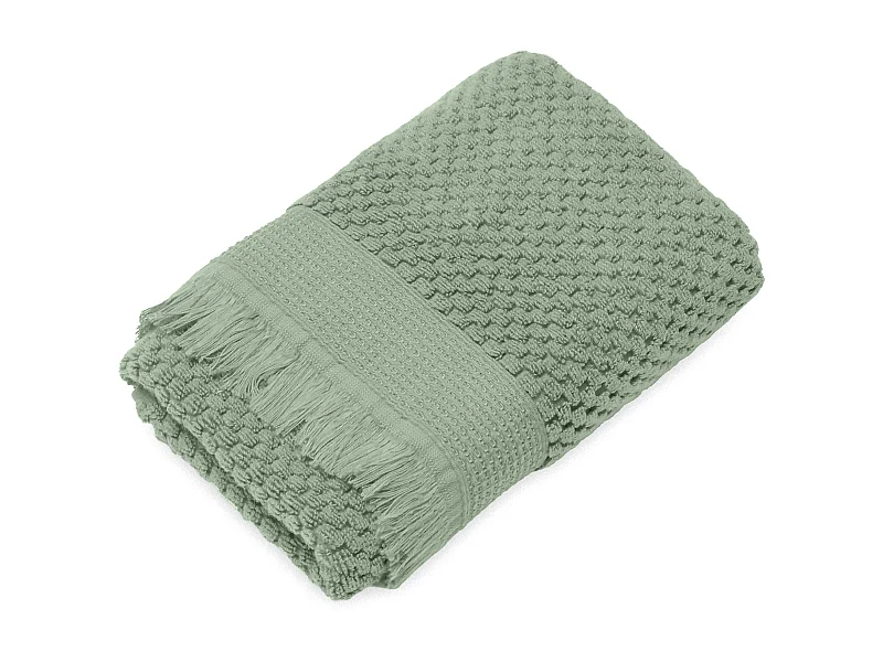 Serviette de toilette micro-coton 50x90 cm TETHYS vert olive