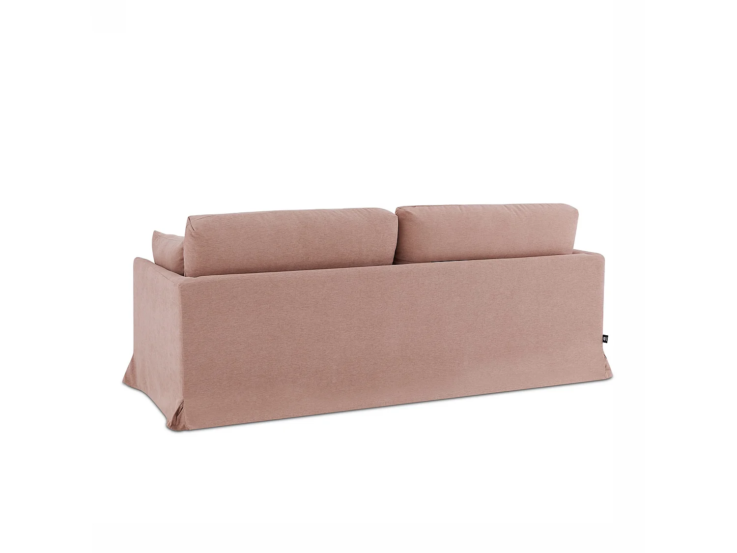 Canapé 3 places déhoussable en tissu rose NERIS