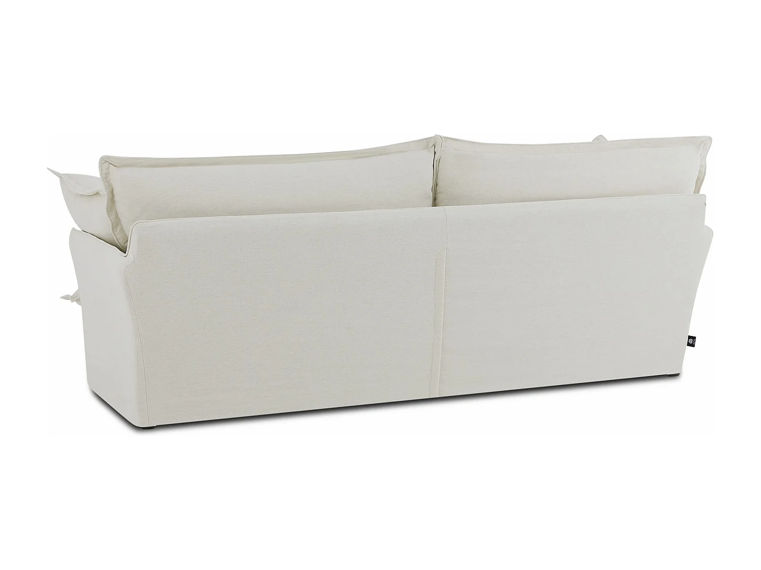Canapé droit tissu déhoussable 3 places beige VELORA