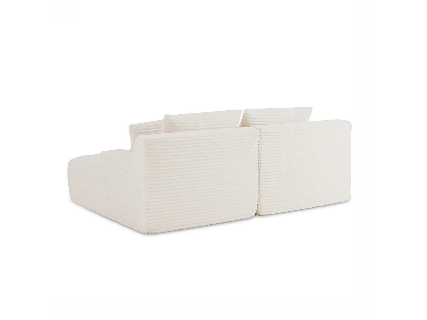 Canapé compressé 3 places en velours cotele beige TALEN