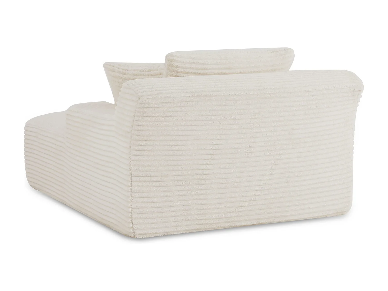 Canapé profond droit et compressé velours côtelé 1 place beige TALEN