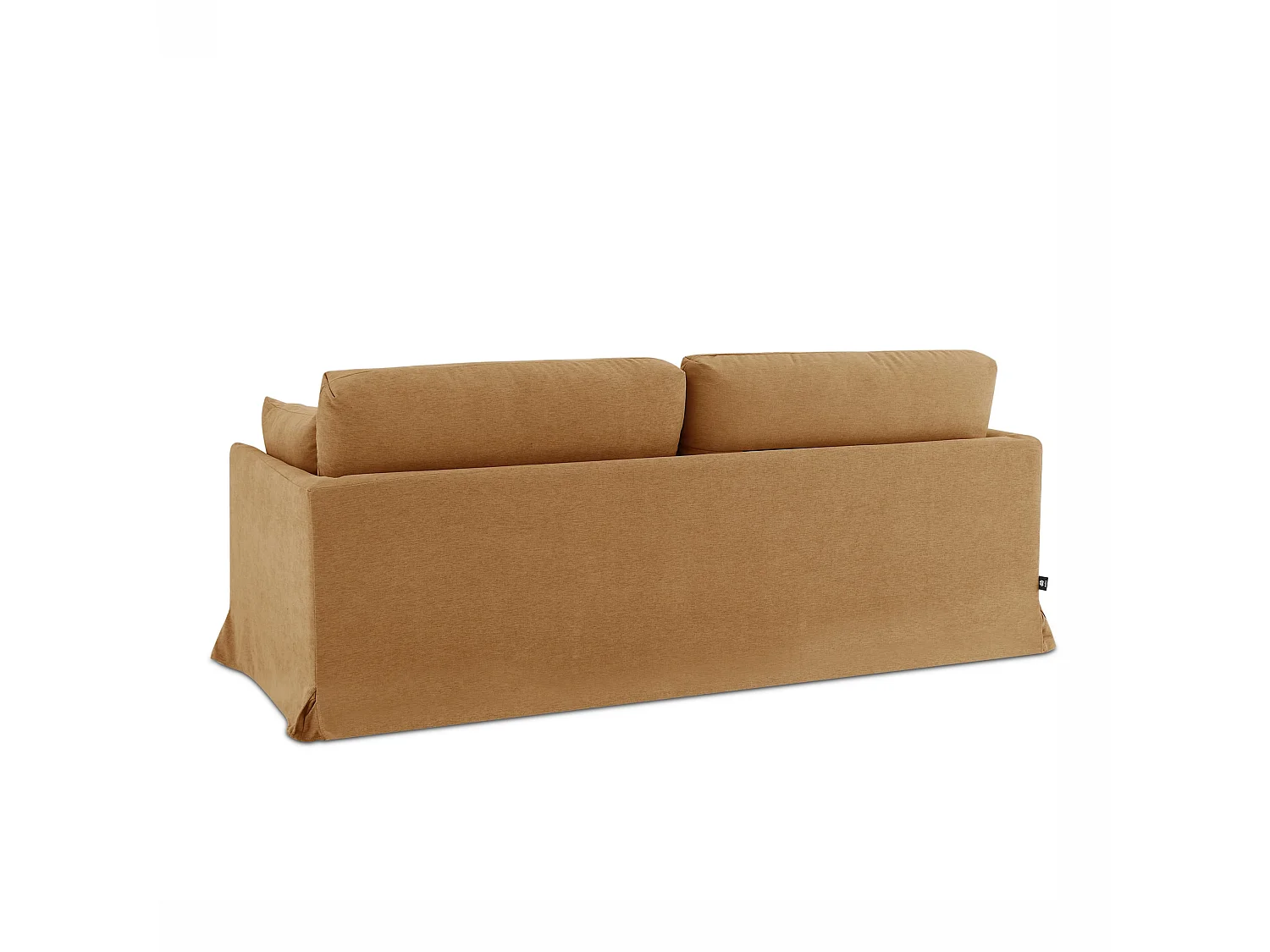 Canapé 3 places déhoussable en tissu orange NERIS