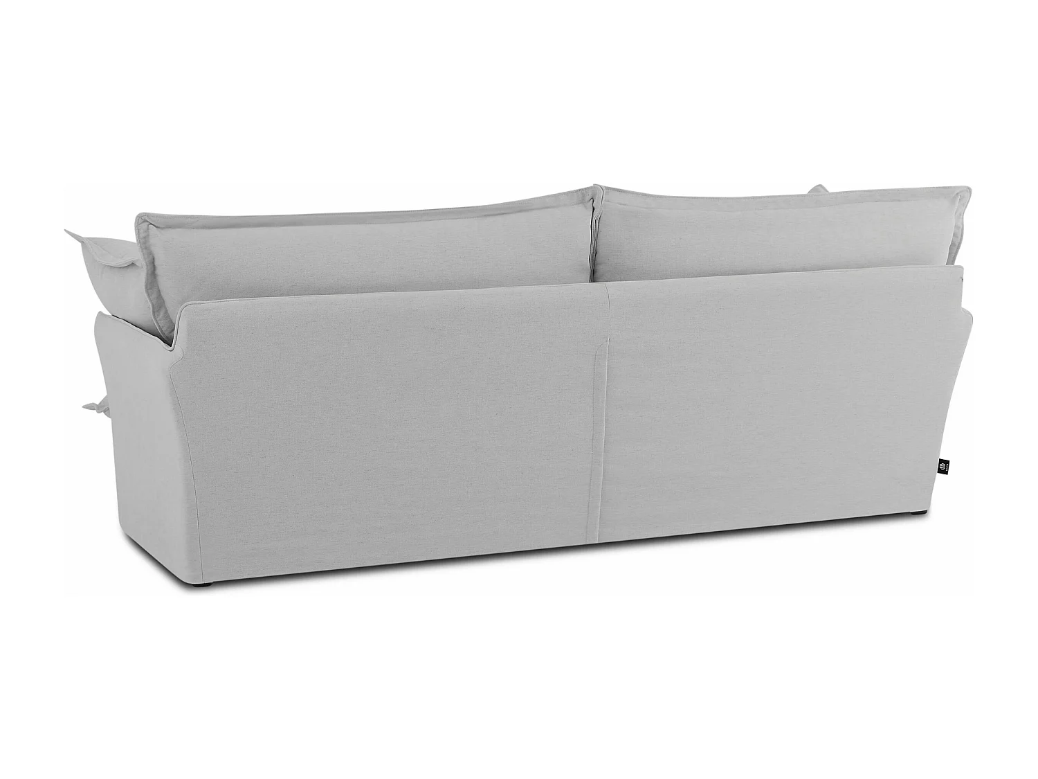 Canapé droit tissu déhoussable 3 places gris VELORA