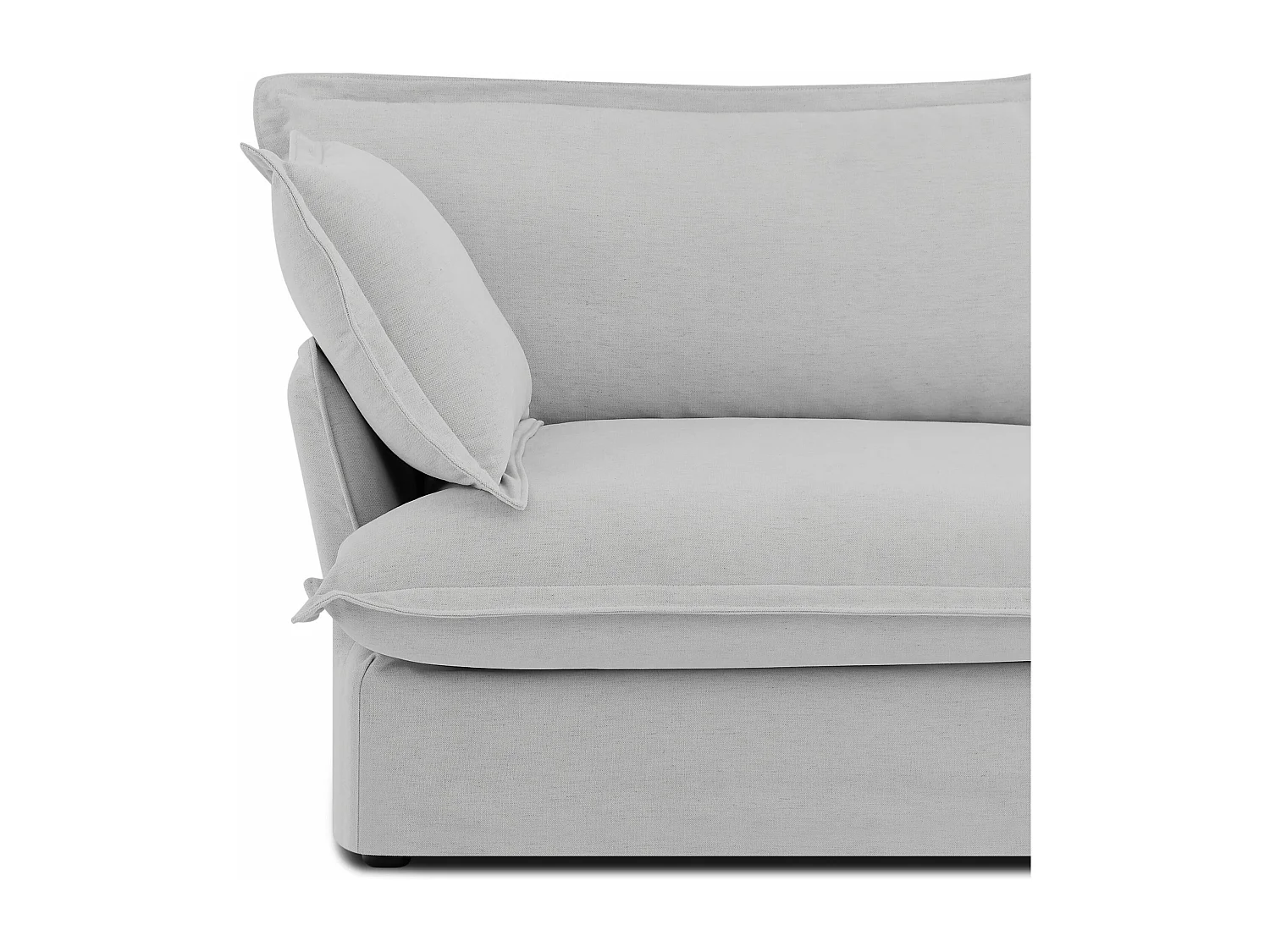 Canapé droit tissu déhoussable 3 places gris VELORA