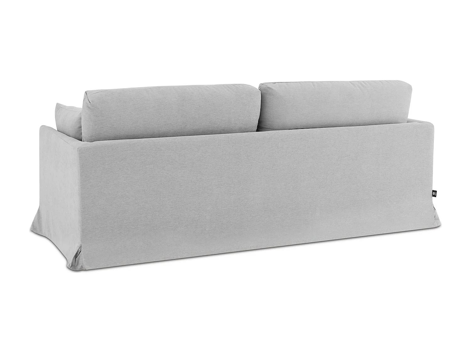 Canapé droit déhoussable tissu 3 places gris NERIS