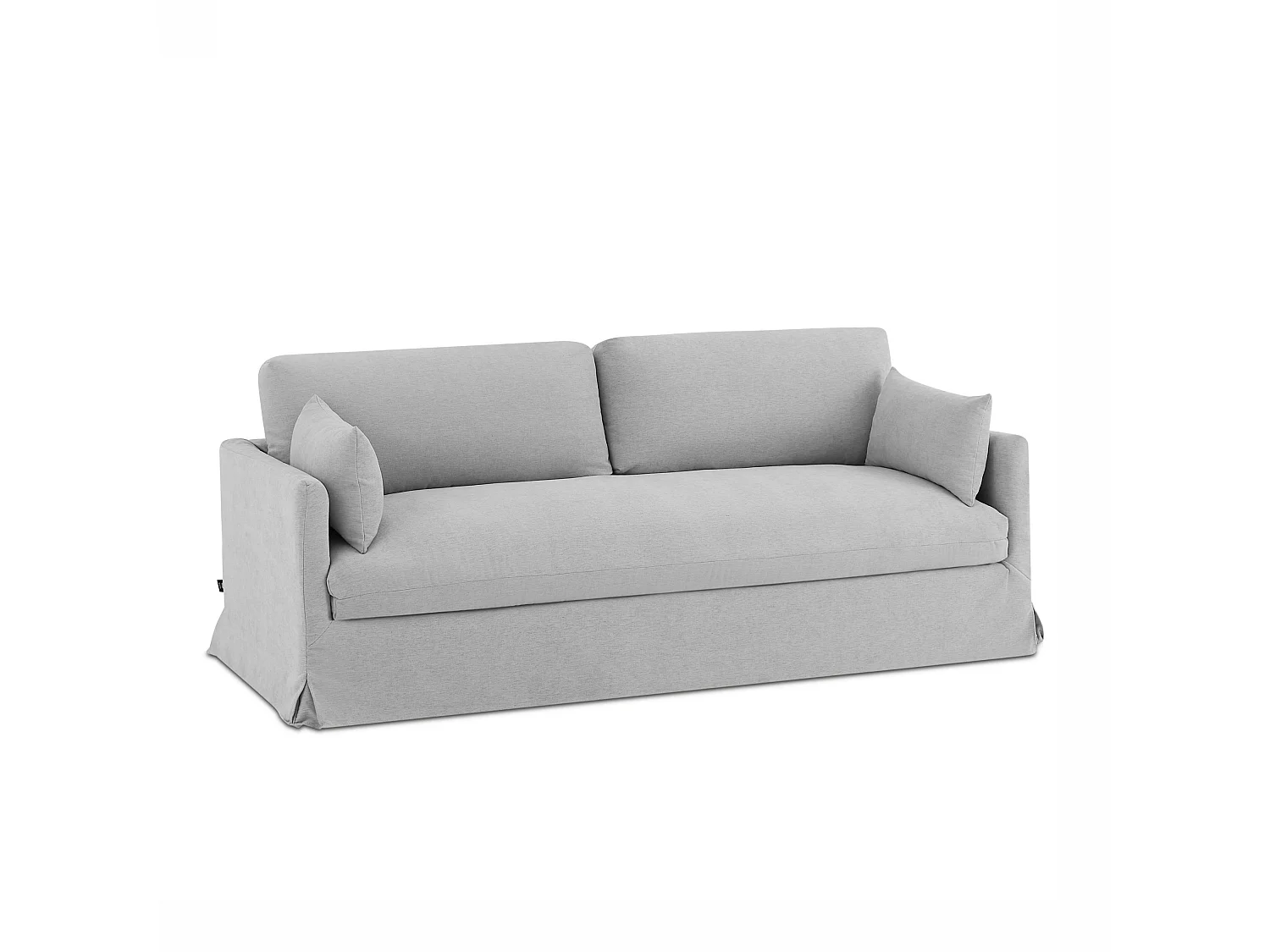 Canapé 3 places déhoussable en tissu gris NERIS