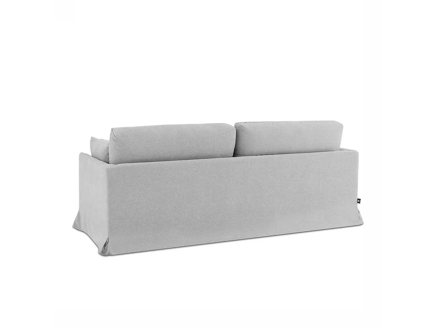 Canapé 3 places déhoussable en tissu gris NERIS