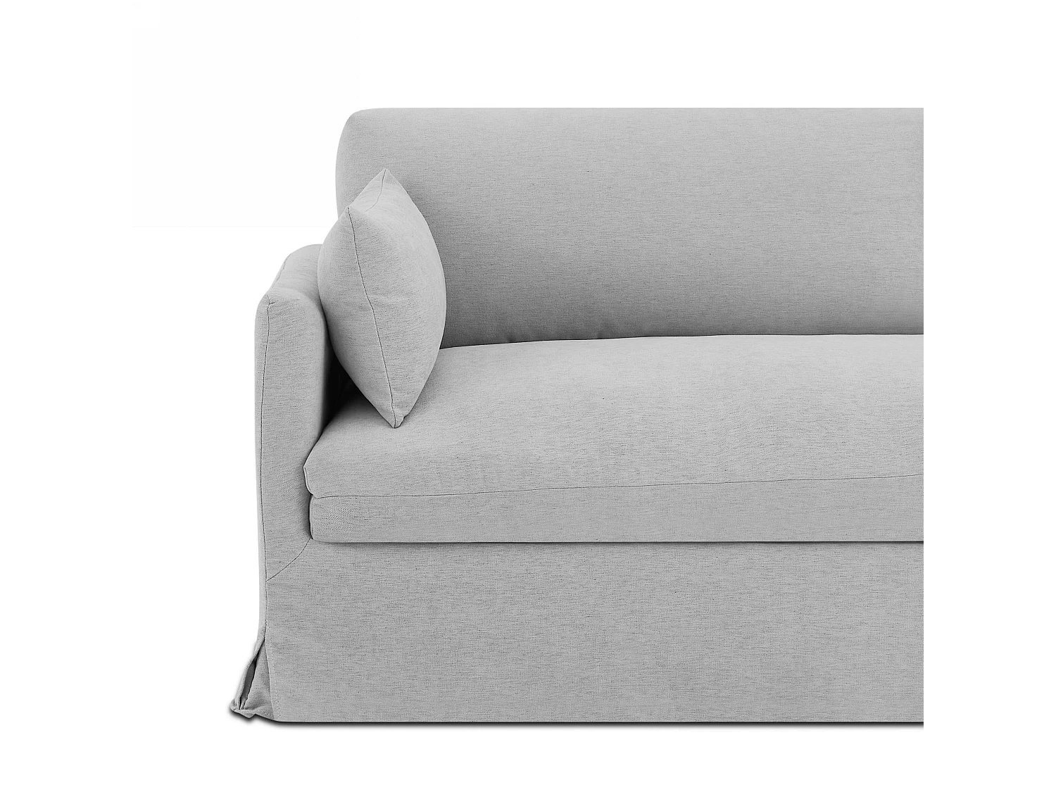 Canapé 3 places déhoussable en tissu gris NERIS
