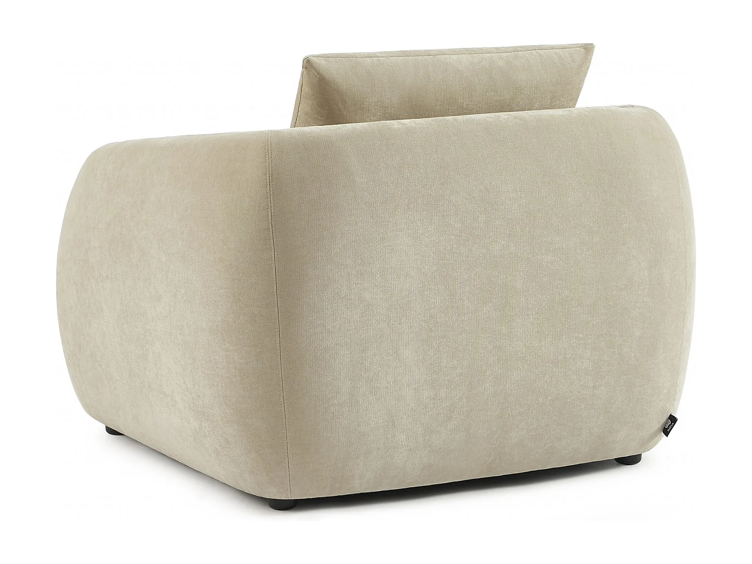 Fauteuil convertible tissu chenille 1 places grège VORIN