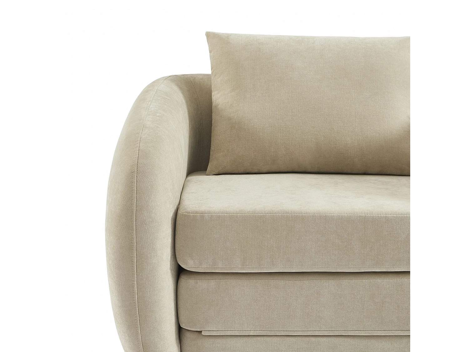 Fauteuil convertible tissu chenille 1 places grège VORIN