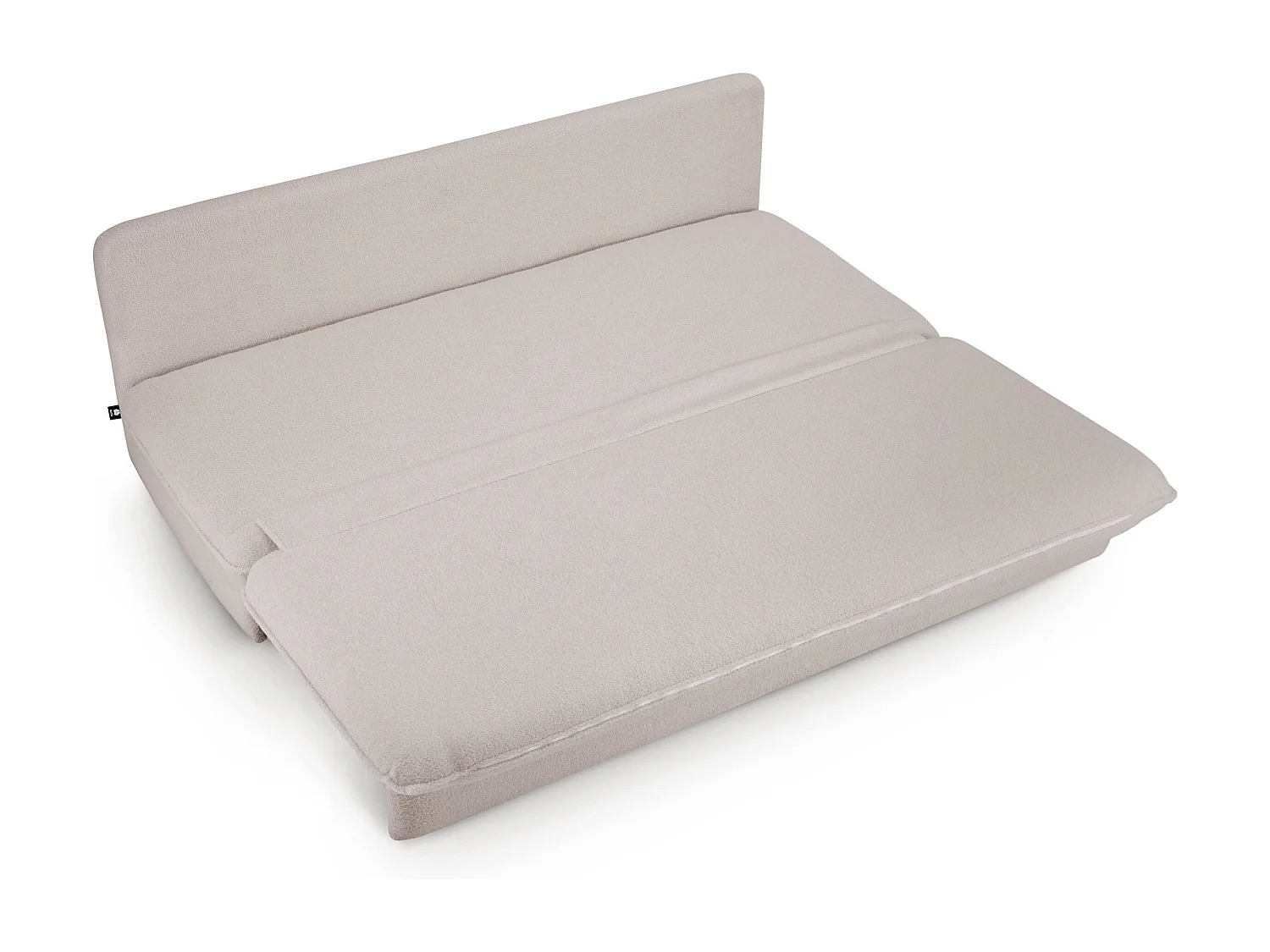 Canapé droit convertible tissu bouclette 3 places taupe SERON