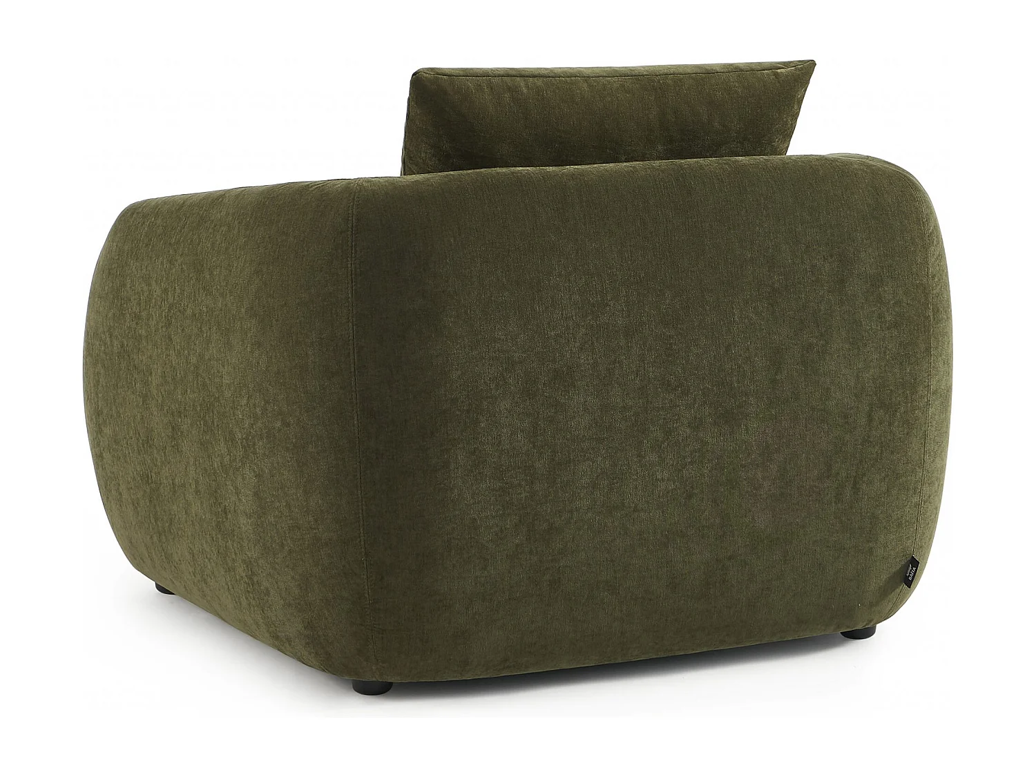 Fauteuil convertible tissu chenille 1 places vert VORIN