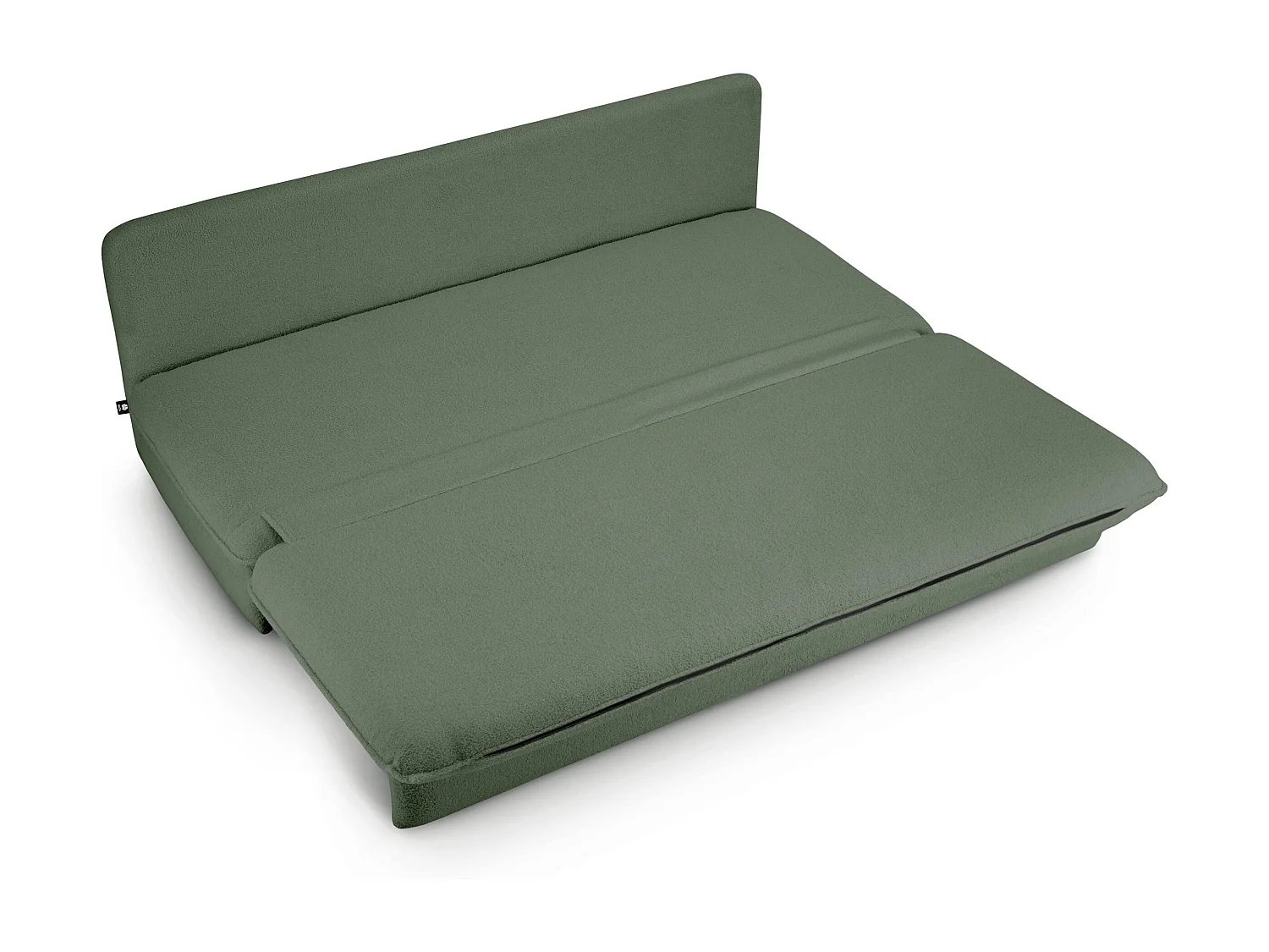 Canapé droit convertible tissu bouclette 3 places vert kaki SERON
