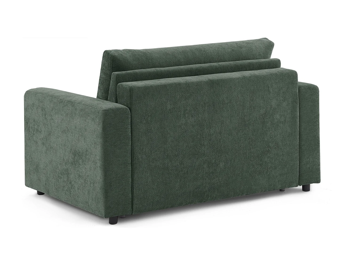 Canapé droit convertible tissu 2 places vert ZAYEN