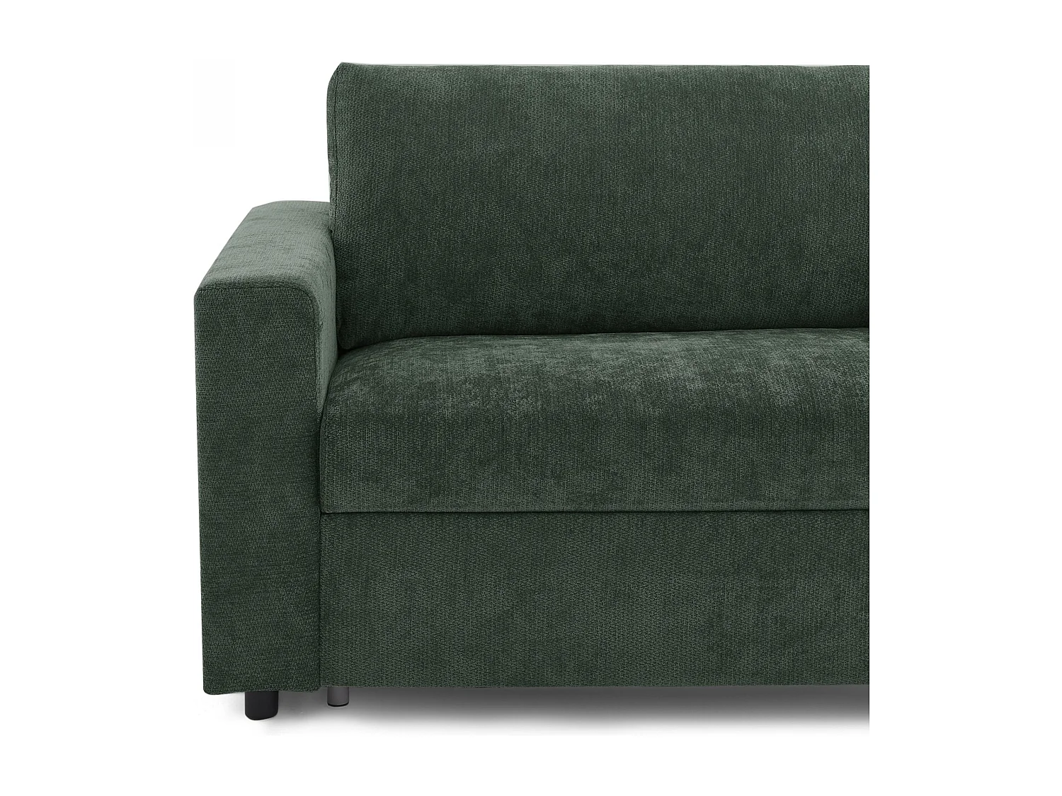 Canapé droit convertible tissu 2 places vert ZAYEN