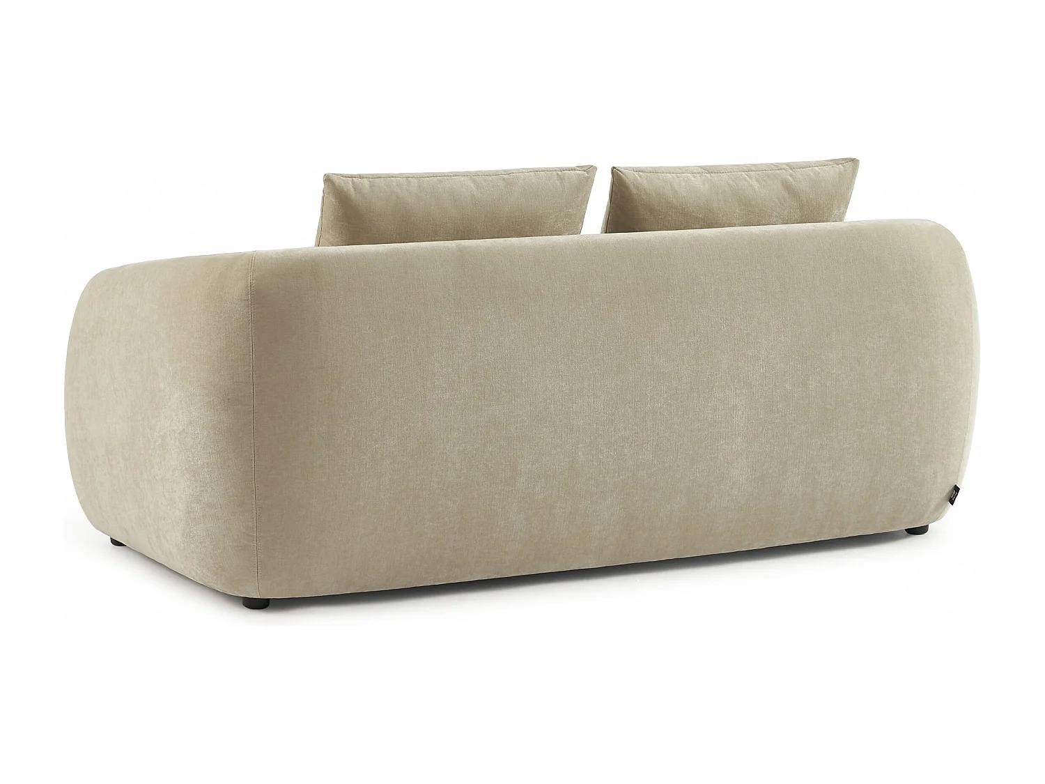 Canapé droit convertible tissu chenille 2 places grège VORIN