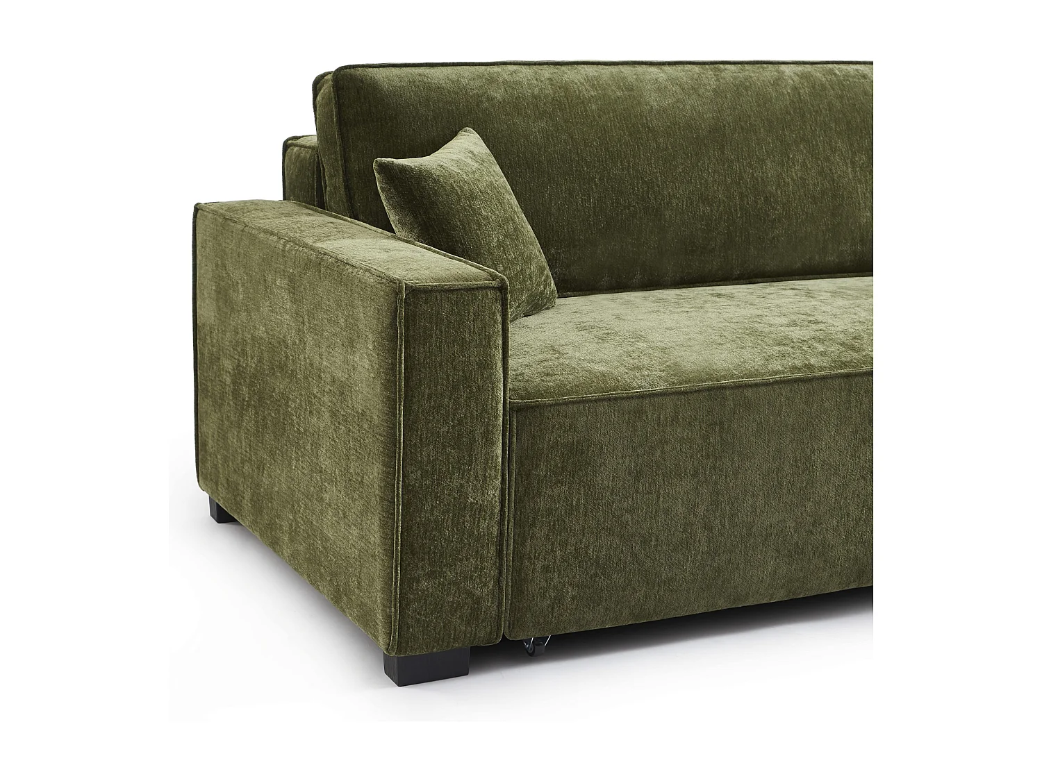 Canapé d'angle réversible convertible tissu 4 places vert ORYON