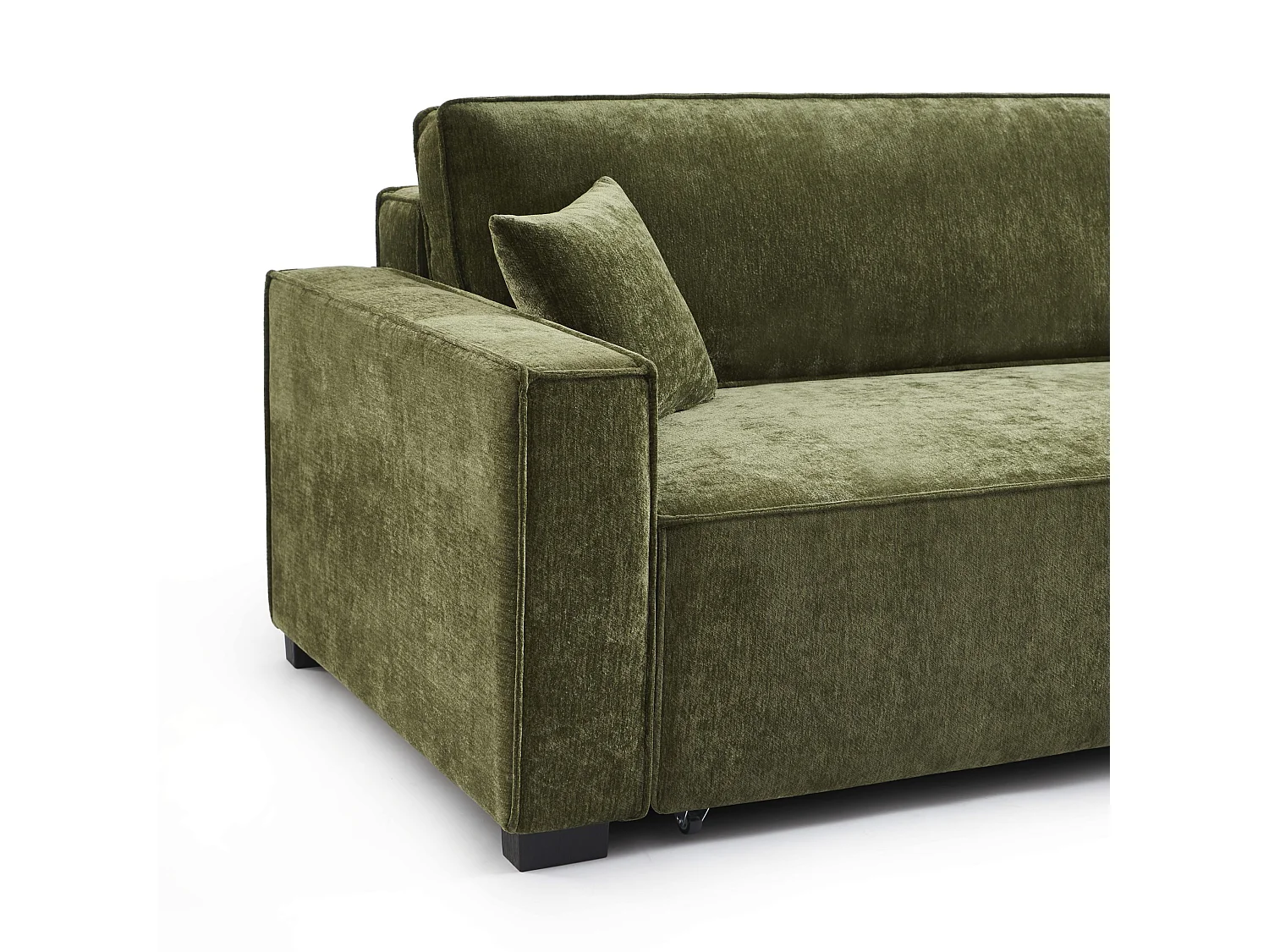 Canapé d'angle réversible convertible tissu 4 places vert ORYON