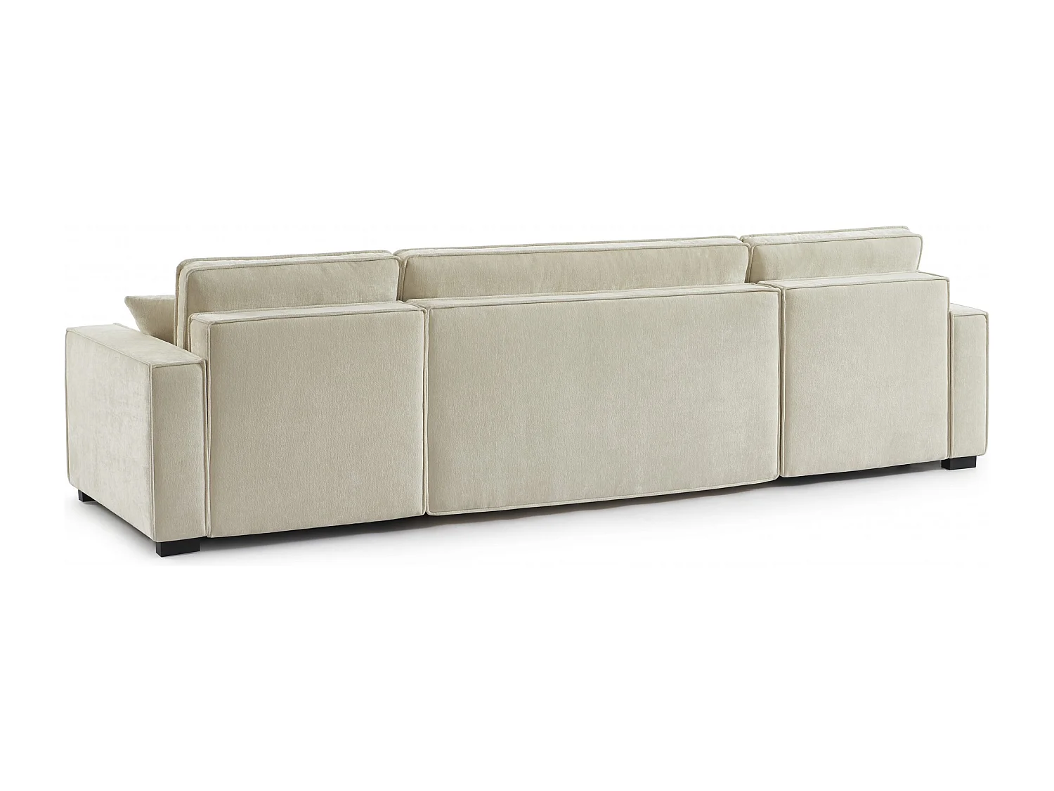 Canapé panoramique convertible tissu 6 places beige ORYON