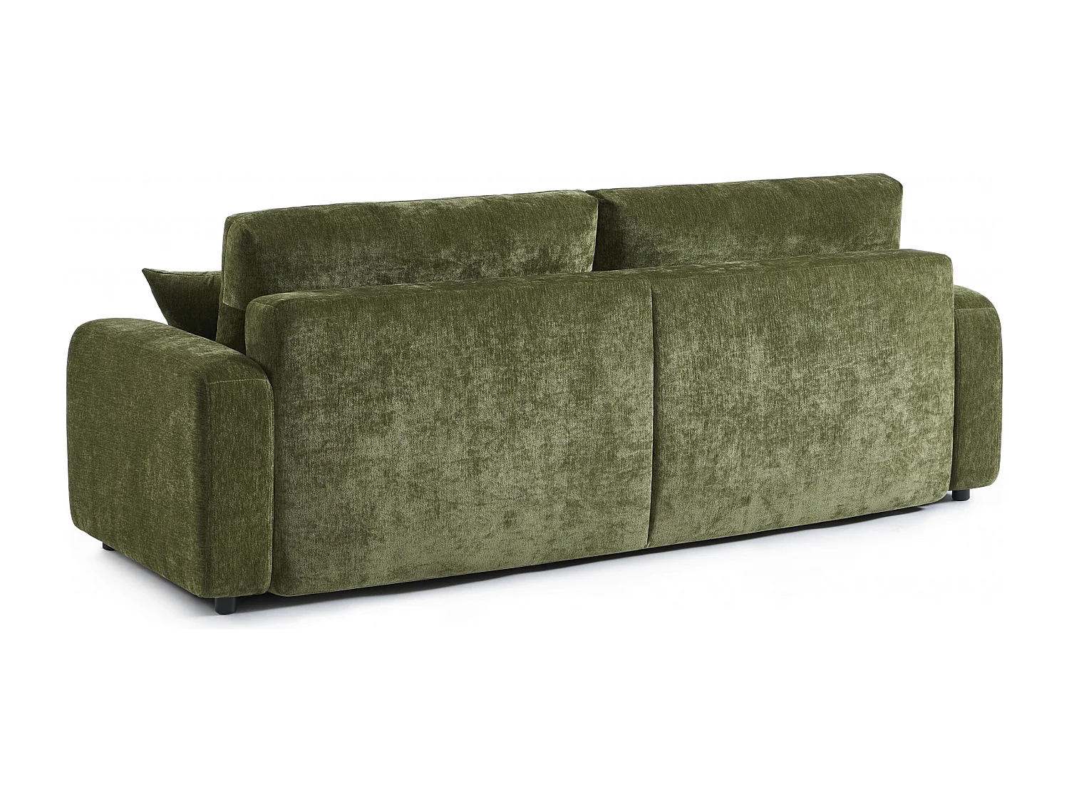 Canapé droit convertible tissu 3 places vert KYRON