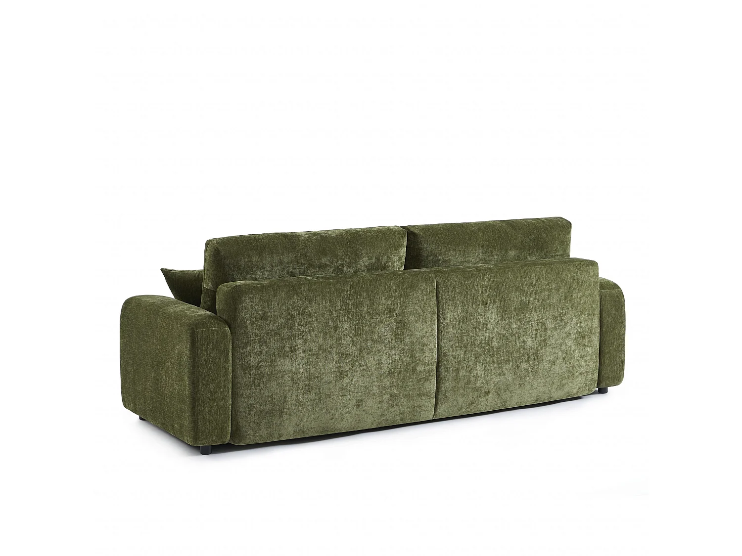 Canapé droit convertible tissu 3 places vert KYRON