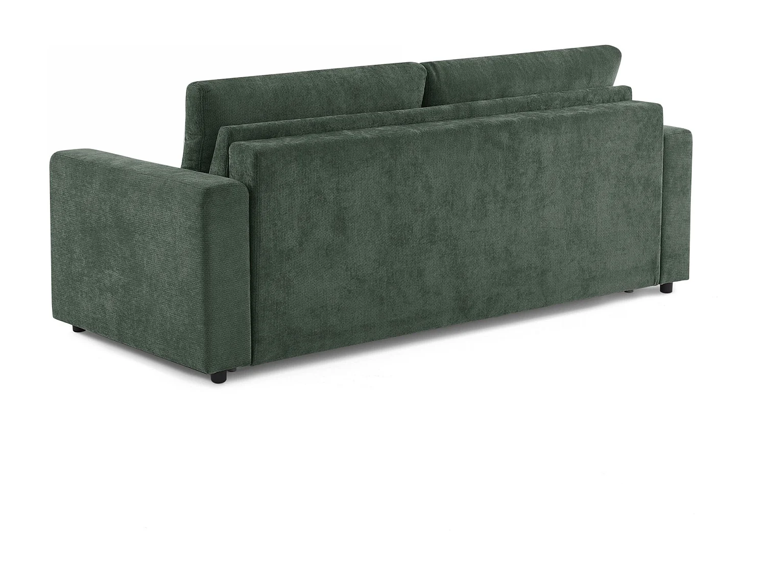 Canapé droit convertible tissu 4 places vert ZAYEN